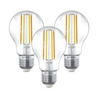 HOFTRONIC SMART Set van 3 Smart E27 LED Filament Lampen - 7 Watt 806 Lumen - A60 Clear - 1800-3000K - Dimbaar