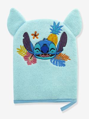 Leuk Disney® washandje geborduurd met het hoofd van Stitch hemelsblauw