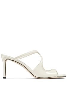 Jimmy Choo mules Anise 75 mm à fini verni - Blanc