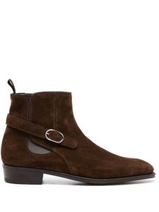 John Lobb bottines en daim à bout amande - Marron