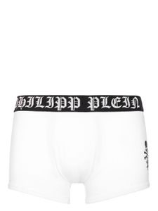 Philipp Plein boxer à logo imprimé - Blanc