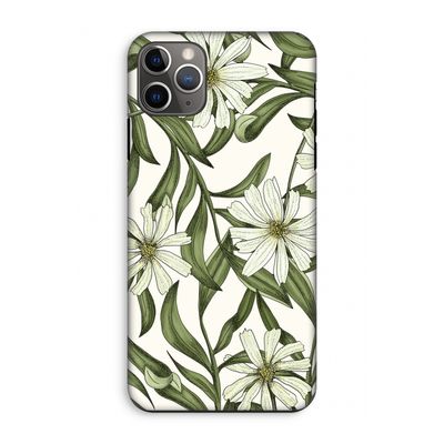 Wit bloemenpatroon: iPhone 11 Pro Max Tough Case