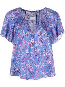 ISABEL MARANT blouse Penelope à fleurs - Bleu