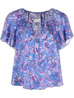 ISABEL MARANT blouse Penelope à fleurs - Bleu - thumbnail