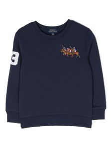 Ralph Lauren Kids Polo Pony embroidered sweatshirt - Bleu