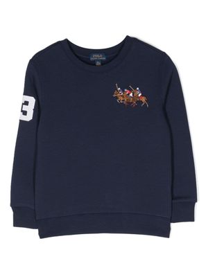 POLO RALPH LAUREN KIDS sweat à logo brodé - Bleu