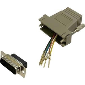 BKL Electronic 10121121 Adapter D-sub stekker 15-polig - RJ45-bus 1 stuk(s) Single