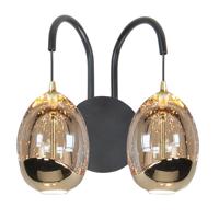 Wandlamp Egg goud 2 lichts