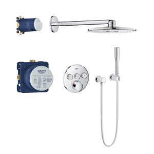 GROHE SmartControl Regendoucheset Inbouw - hoofddouche rond 31cm - 2 functies - handdouche staaf - chroom 34709000