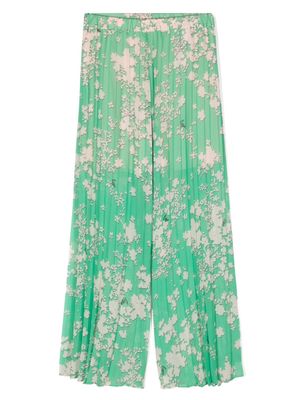 LIU JO Plooibroek met bloemenprint - Groen