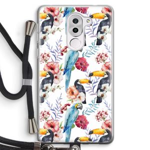 Bloemen tukan: Honor 6X Transparant Hoesje met koord