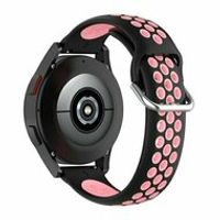 Huawei Watch GT 3 Pro - 43mm - Siliconen sportbandje met gesp - Zwart + roze - thumbnail