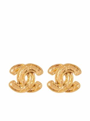 CHANEL Pre-Owned boucles d'oreilles à losanges