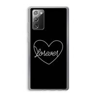 Forever heart black: Samsung Galaxy Note 20 / Note 20 5G Transparant Hoesje