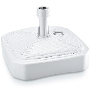 Prosperplast Parasolvoet - vierkant - rotan - wit - 12L