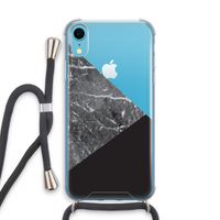 Combinatie marmer: iPhone XR Transparant Hoesje met koord