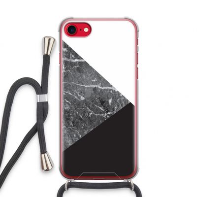 Combinatie marmer: iPhone SE 2020 Transparant Hoesje met koord