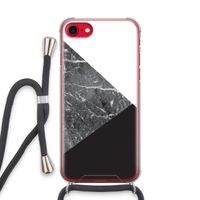 Combinatie marmer: iPhone SE 2020 Transparant Hoesje met koord