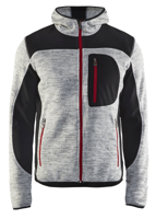 Blåkläder Gebreid vest met softshell 49302117 | Grijs mêlee/Zwart | Maat XL - 7330509379226