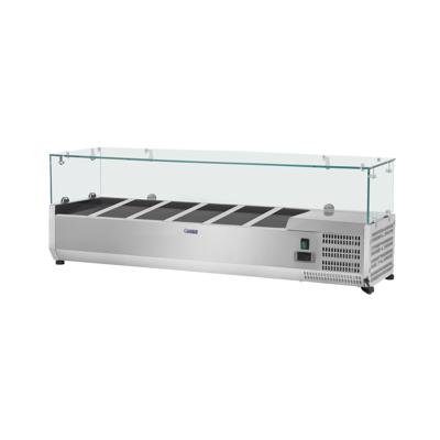 Opzetkoelvitrine - 140 x 33 cm - glasafdekking