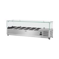 Opzetkoelvitrine - 140 x 33 cm - glasafdekking