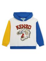 Kenzo Kids hoodie colour block à logo brodé - Tons neutres - thumbnail