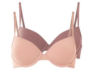 esmara 2 dames T-shirt BH&apos;s (85C, Oud roze/donkerroze)