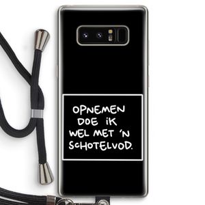 Schotelvod: Samsung Galaxy Note 8 Transparant Hoesje met koord