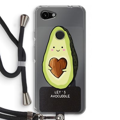 Avocuddle: Pixel 3a Transparant Hoesje met koord