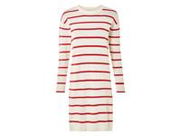 esmara Dames jurk (beige/rood/strepen, XL (48/50))