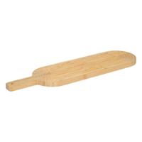 Serveerplank voor hapjes/tapas - 16 x 60 cm - bamboe hout - borrelplank - Extra groot