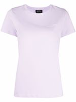 A.P.C. t-shirt à logo imprimé - Violet - thumbnail