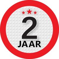2 jaar leeftijd sticker - rond - Dia 9 cm - 2 jaar verjaardag - jubileum - leeftijd versiering