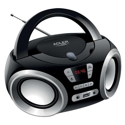 Adler AD 1181 cd-speler Draagbare cd-speler Zwart, Zilver