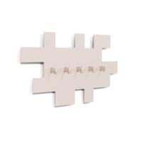 Spinder Design Tetromino wandkapstok - silky taupe