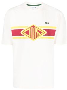 Lacoste logo-print crew-neck T-shirt - Blanc