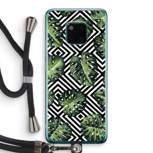 Geometrische jungle: Huawei Mate 20 Pro Transparant Hoesje met koord