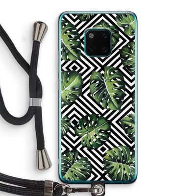 Geometrische jungle: Huawei Mate 20 Pro Transparant Hoesje met koord