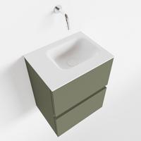 Toiletmeubel Mondiaz Ada | 40 cm | Meubelkleur Army | Lex wastafel Talc Links | Zonder kraangat