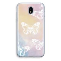 White butterfly: Samsung Galaxy J5 (2017) Transparant Hoesje