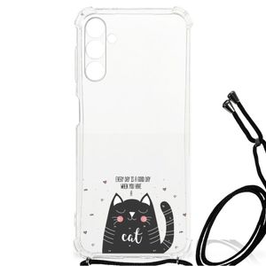 Samsung Galaxy A13 5G | A04s Stevig Bumper Hoesje Cat Good Day