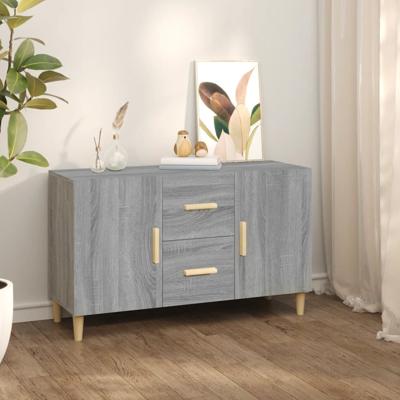 Dressoir 100x36x60 cm bewerkt hout grijs sonoma eikenkleurig