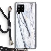 Gestreepte marmer: Samsung Galaxy A42 5G Transparant Hoesje met koord