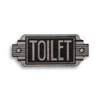 GIETIJZEREN ART DECO BORD "TOILET"