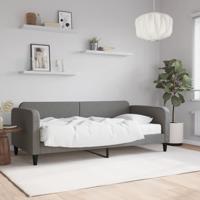 Slaapbank met matras 90x200 cm stof donkergrijs