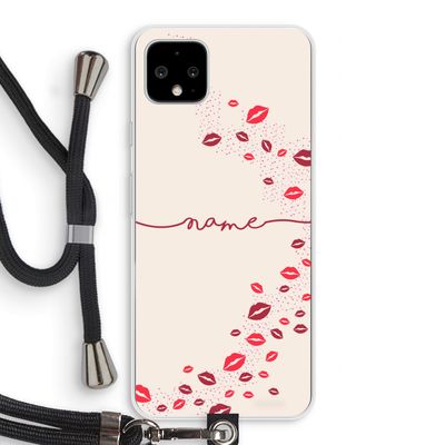 Kusjes: Pixel 4 XL Transparant Hoesje met koord