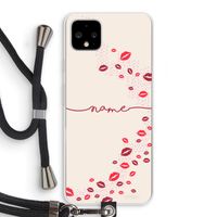 Kusjes: Pixel 4 XL Transparant Hoesje met koord