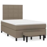 Boxspring met matras stof taupe 120x190 cm