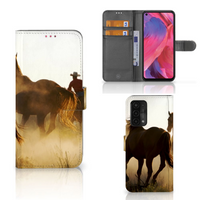 OPPO A54 5G | A74 5G | A93 5G Telefoonhoesje met Pasjes Design Cowboy