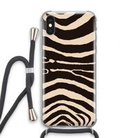 Arizona Zebra: iPhone XS Transparant Hoesje met koord